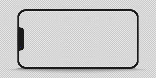 现实的智能手机模型。演示模板的设备UI UX模型。股票免版税矢量插图。图片下载