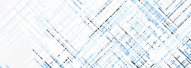 抽象的现代宽横幅设计对角线蓝色和白色条纹形状。图片下载