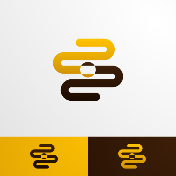 蜜蜂标志模板，现代干净的风格适合公司，矢量eps格式图片下载