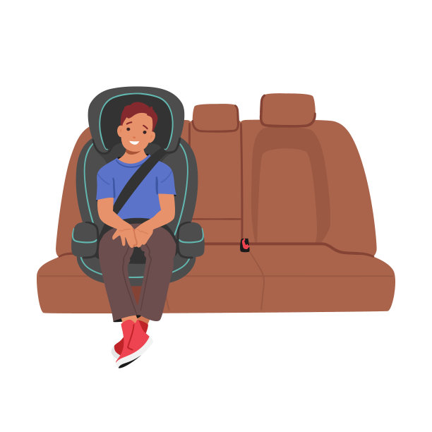 快乐男孩坐在汽车座椅上。儿童在车内安全运动扶手椅。幼儿角色坐在汽车里图片下载