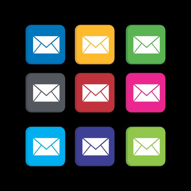 为手机应用程序和网页图标设置彩色消息图标图片下载