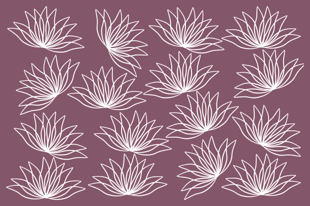 白色花朵的无缝图案，在淡紫色的背景上。白色花朵的无缝图案，在淡紫色的背景上。图片下载