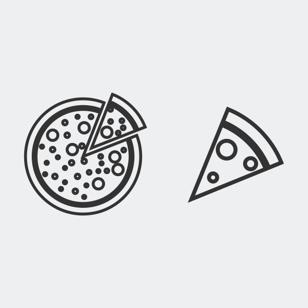 比萨饼图标插图孤立矢量符号符号图片下载