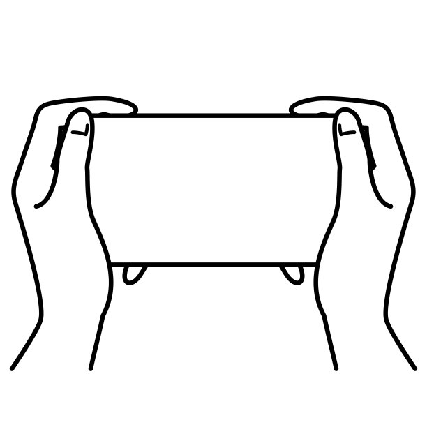 手持智能手机，触摸屏，单色插画图片下载