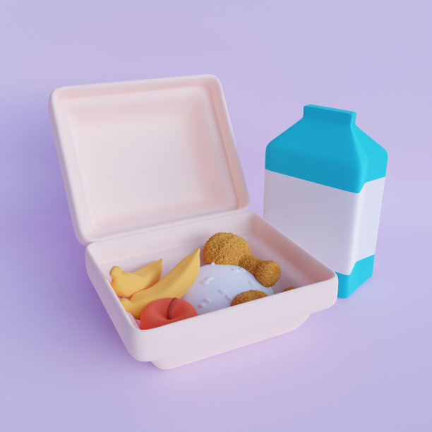 3d渲染，午餐插图图片下载