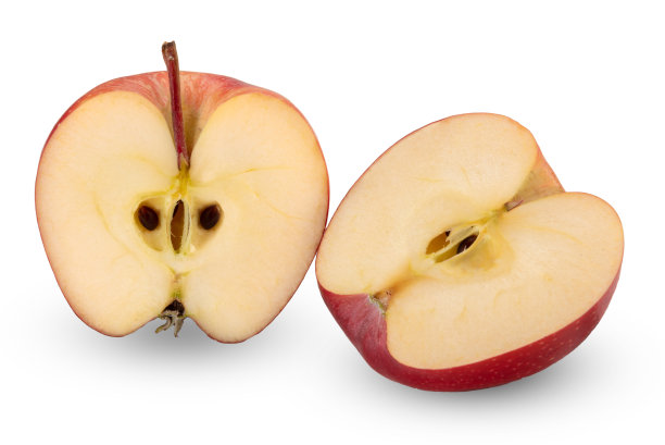 红苹果切成两半图片下载