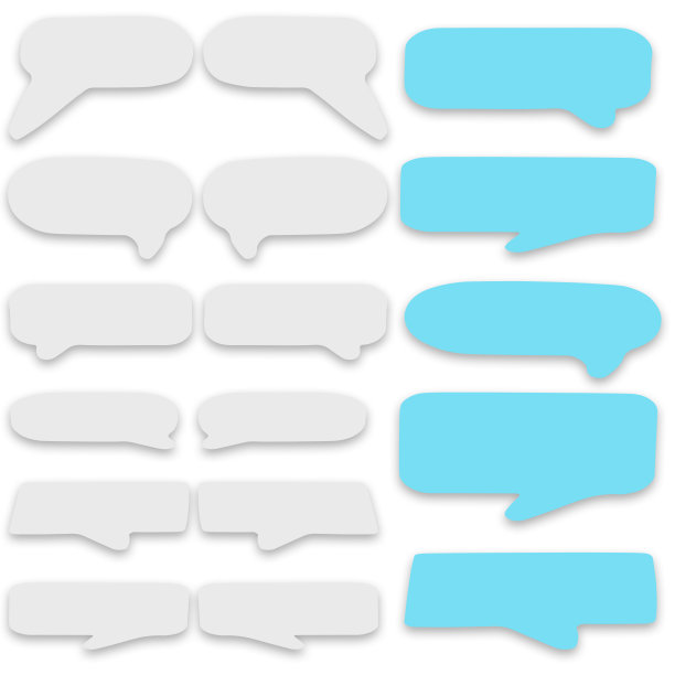 图标集消息泡泡和聊天语音泡泡，电话聊天为文本短信图片下载