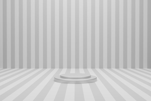 平台白色与白色和灰色背景3d插图渲染您的产品设计传单等图片下载