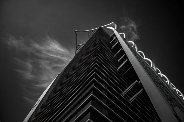 现代建筑黑白图片下载