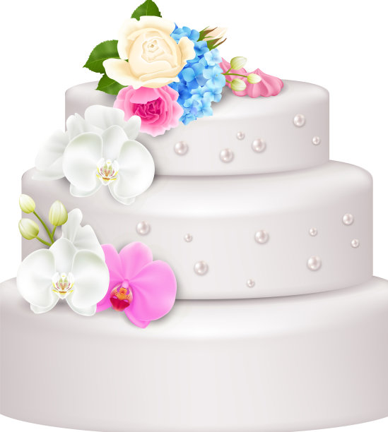 逼真的婚礼蛋糕图片下载