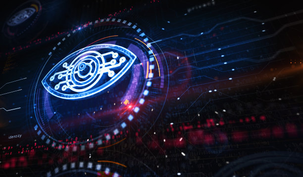 网络眼睛间谍大哥和黑客符号数字概念3d插图图片下载