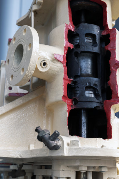 工业背景照片，法兰和活塞，船舶发动机图片下载