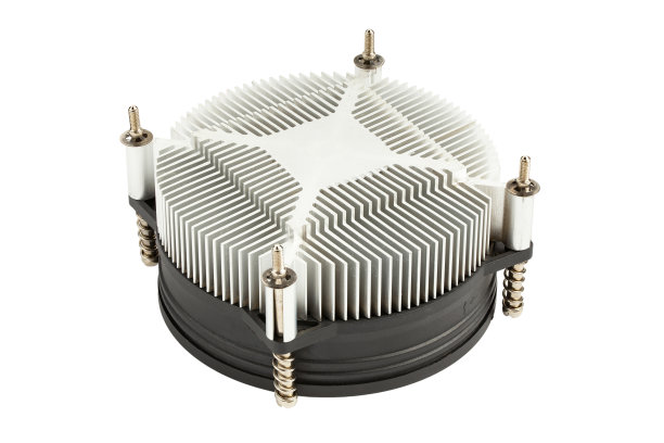 电脑部件，风扇。Cpu冷却器，散热器与孤立的白色背景。图片下载