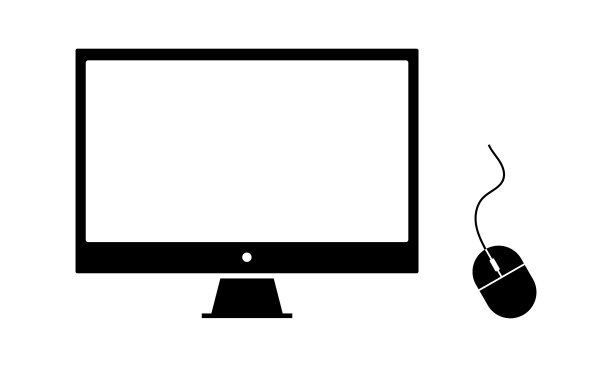 桌面计算机图标。平面设计图片下载