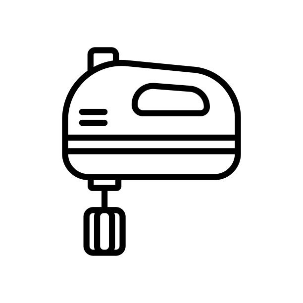 手动搅拌机图标矢量设计模板在白色背景图片下载