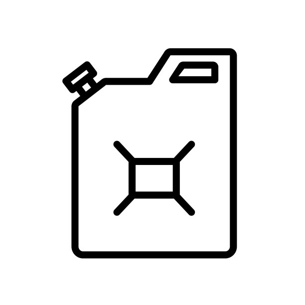 简易汽油塑料容器图标矢量图图片下载