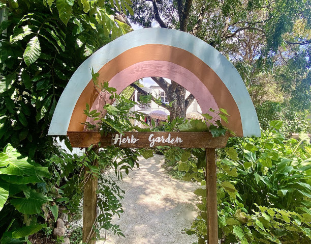 菜地的草本花园标志图片下载