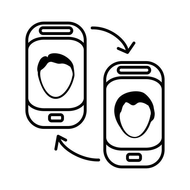 视频通话图标设计，扁平化潮流风格集合图片下载