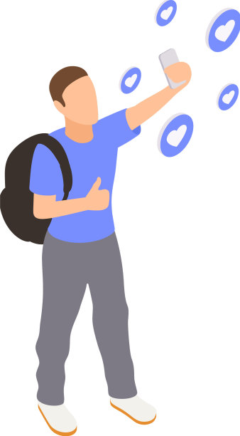 社交媒体等距图标图片下载