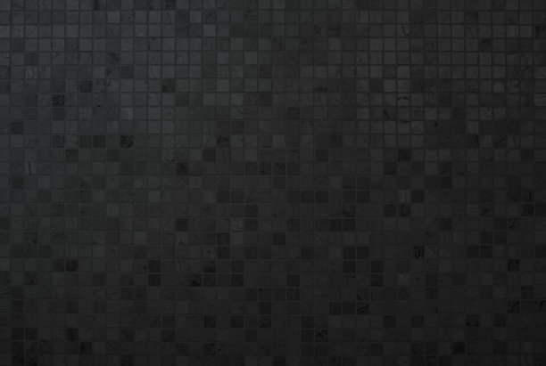 浴室采用深黑色陶瓷墙格子和地砖马赛克背景。设计图案几何与网格墙纸纹理装饰池。简单无缝抽象表面垃圾。图片下载