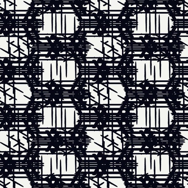 漆刷几何无缝图案。艺术手绘现代印刷。Linocut风格的背景。少数民族饰品。时髦的当代地理壁纸。徒手抽象设计。向量的艺术品图片下载