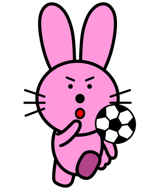 兔子在踢足球图片下载