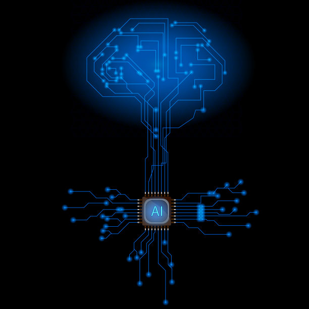 抽象技术Ai脑概念。Ai大脑工作数据人工智能和未来数字未来。图片下载