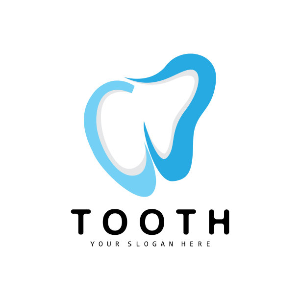 牙齿标志，牙齿健康矢量，护理品牌插图图片下载