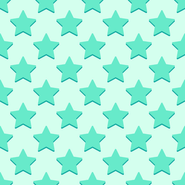 生动的无缝重复图案的浅绿色星星壁纸，纺织品，织物和其他表面图片下载