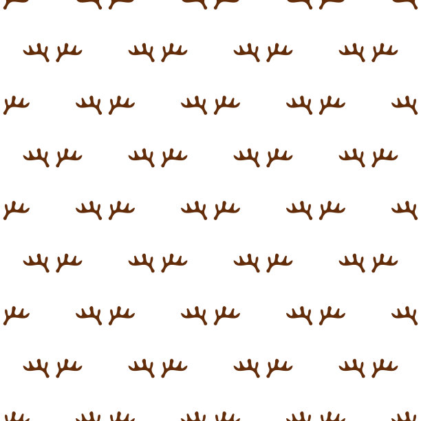 彩色鹿角无缝花纹适用于织物、纺织品、包装纸等各种表面图片下载