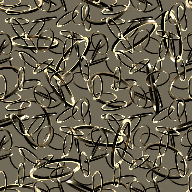 金环无缝图案适用于壁纸、纺织品、礼品包装纸、桌布、餐巾纸的设计。三维渲染图片下载