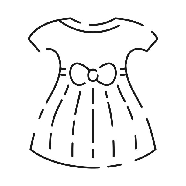 婴儿淋浴线图标设置。包括婴儿、儿童、气球、礼物、装饰、玩具和派对等图标。婴儿衣服图片下载