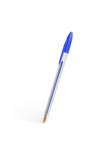 透明圆珠笔孤立在白色背景。3 d演示。图片下载
