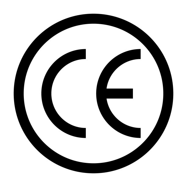 CE标志(欧洲合格)在一个圆圈，可编辑的笔画图片下载
