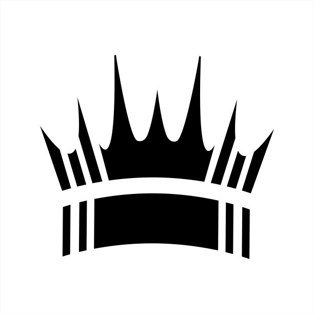 简单的皇冠形状矢量标志和图标图片下载