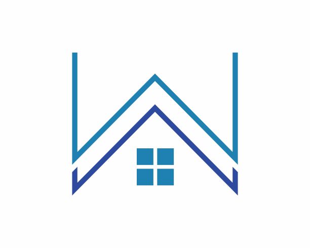 WW堆叠形成屋顶房屋标志图片下载