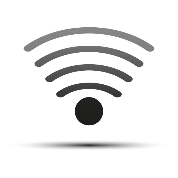 平面图标与黑色wifi图标。云技术。矢量插图。图片下载