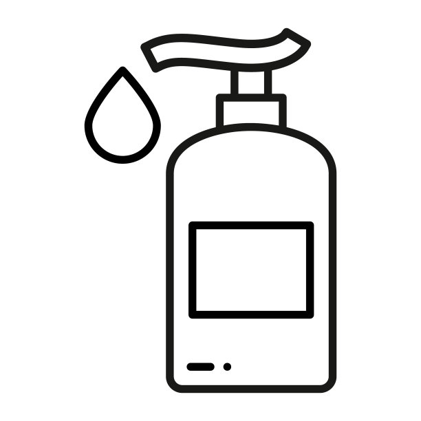 手部清洁消毒剂简约图标图片下载