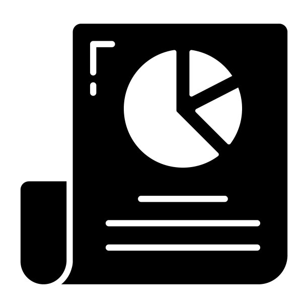 潮流设计的财务报告矢量图标图片下载