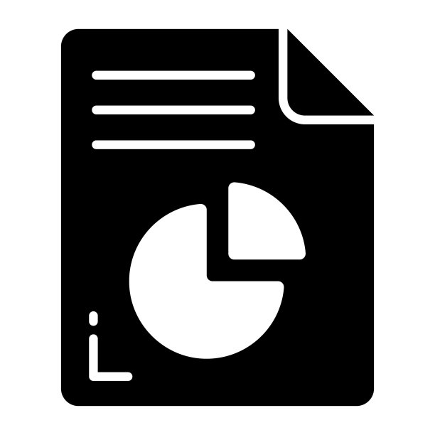 时尚风格的财务报告矢量图标图片下载