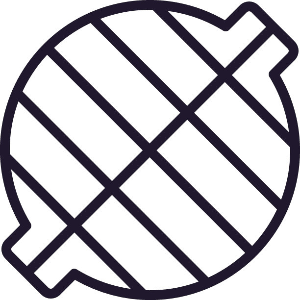 Griil格栅概念。现代轮廓高质量的横幅，传单和网站的插图。时尚平面风格的可编辑笔触。炉排线条图标图片下载