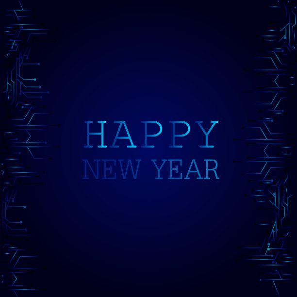 2022年新年快乐电子科技背景壁纸设计图片下载