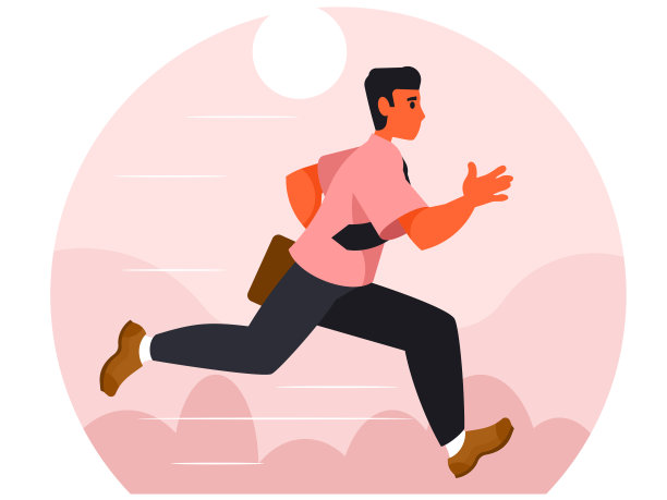 跑步老师矢量图片下载