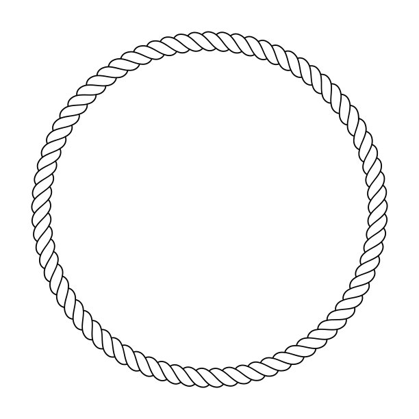 白色背景的绳子图标。矢量图图片下载