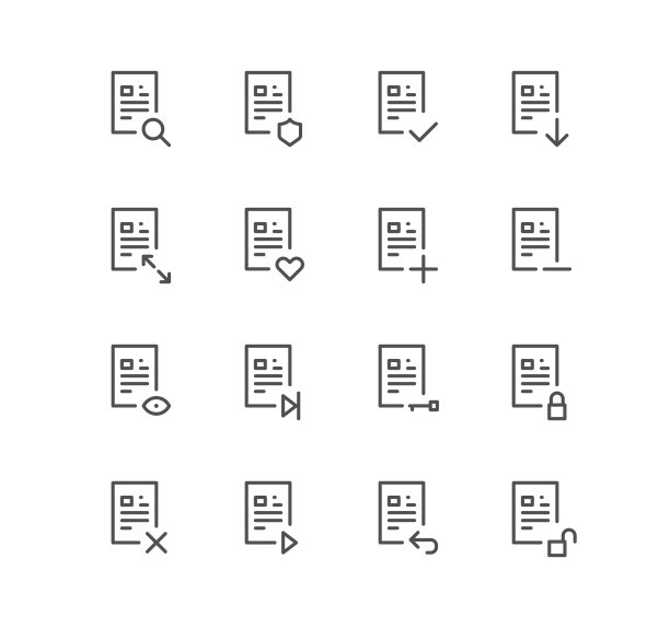 一组业务和技术图标。图片下载