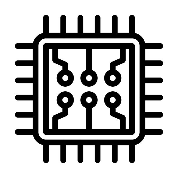 处理器粗线图标图片下载