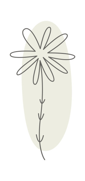 蒲公英花线艺术当代花卉设计图片下载