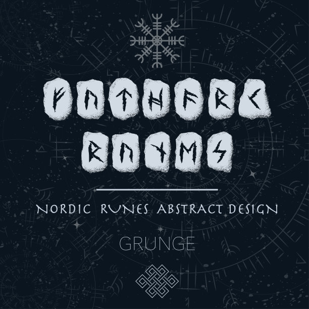 深奥的维京符文背景图片下载