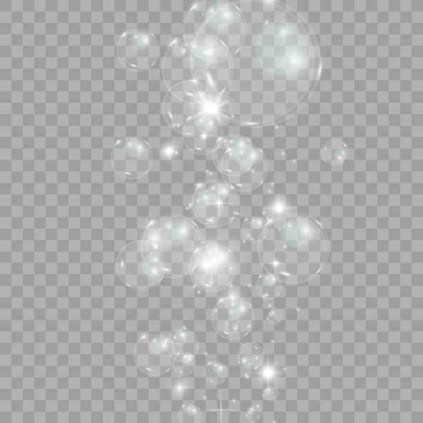 泡沫向量。透明的背景上有肥皂泡。矢量设计。图片下载