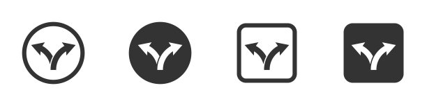 备选路由图标。矢量插图。图片下载